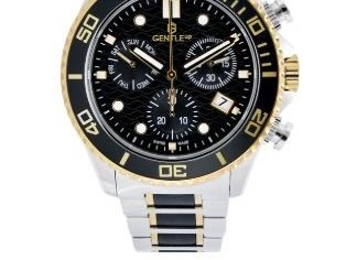 herrenuhr-schwarz-gold